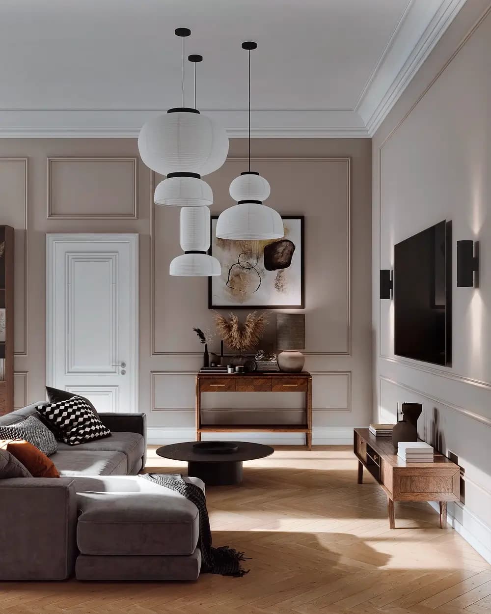 חלל המגורים והמטבח